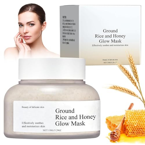 Rice Beauty Mask,Gesichtsmaske Reis&Miel,Korean Gesichtsmaske,Korean Skincare Mask,Gesichtsschlamm Deckt,Nährende Maske Beauty,Hidratante,reafirmante Haut,Rice Mask für Alle Hauttypen