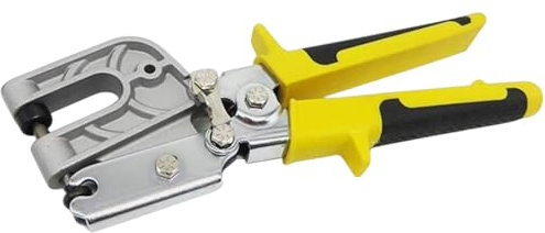 Topolenashop Pinza Crimpatrice per Cartongesso Professionale | Unisce Profili C e U Senza Viti | Pinza per Lamiera Acciaio | Manico Ergonomico Antiscivolo | Art. 82057