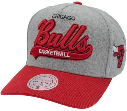 Mitchell & Ness NBA Tailsweep Pro Pinch Snapback Cap Chicago Bulls Heather Grey