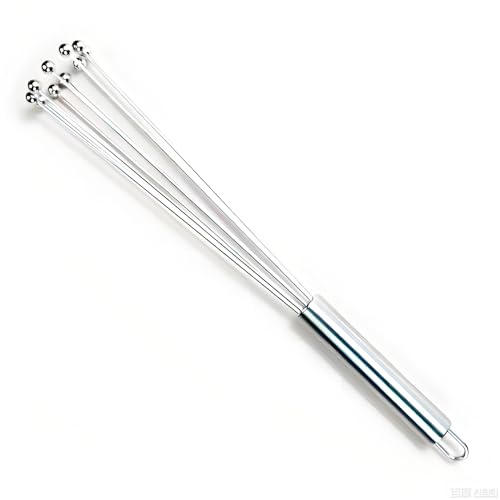 Batidor de alta calidad 27 cm – Batidor con bolas de acero inoxidable, parcialmente mate, ideal para batir y revolver, apto para lavavajillas – de HSYTEK