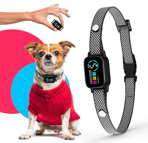 Anti Bark Collars for Dogs – Anti Barking Collar with AI Chip & Magnetic Charging – 3 Modes & 5 Sensitivity Levels – IP67 Waterproof, Rechargeable – Humane, Effective Training (Black)