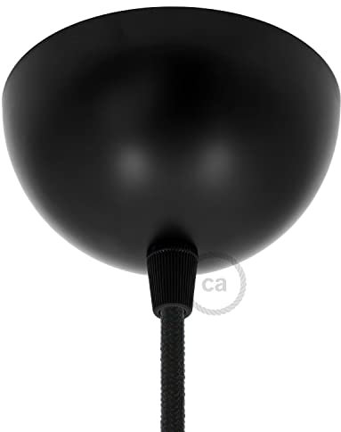 creative cables Kit Rosace hémisphérique à 1 Trou en métal Peint - Noir