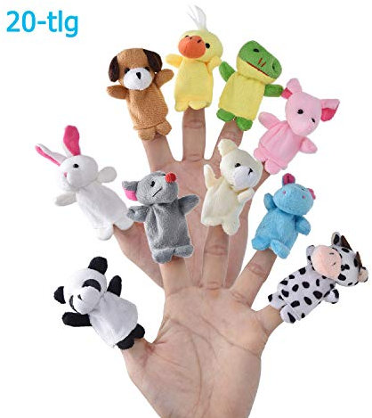 Caiming Finger Plüschtier [20-TLG] Mitgebsel | Kindergeburstagen | Gastgeschenke für Kinderparty und Stuffer für Ostereier1