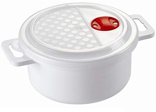 3 x HEIDRUN MICROKASSEROLLE mit Deckel + Ventil - 1,0 Ltr, Ø 15 cm, höhe 8 cm