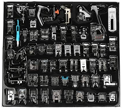 Nähfuß Set, Nähfüße Zubehör 62-teilig für Babylock, Singer, Elna, Nähmaschinen