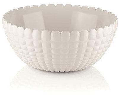 Guzzini - Tiffany, Contenitore in Plastica Riciclata, Ciotola L - Bianco Latte, Ø 25 x h11 cm | 3000 cc - 213825156