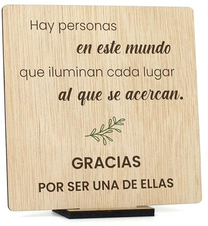 CONTRAXT Regalos para dar las gracias a personas especiales. Regalos originales Tarjeta de Agradecimiento en Madera cumpleaños amiga amigo hombre mujer thank you cards (Gracias)