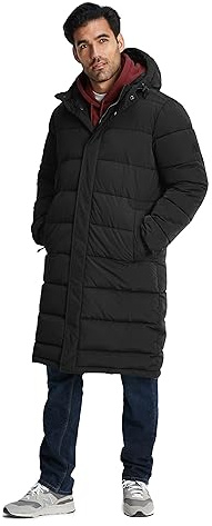 TOG24 Mens Padded Jacket. Wind Resistant & Warm With Insulation Made From Recycled Plastic Bottles. Mens Padded Coat In A Chunky Quilted Design & With 2-Way Zip Openers