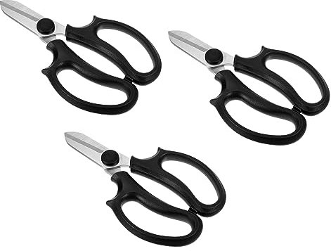 PATIKIL 3Stk Gartenschere Blumenschere Blumenschere Gartenschere Edelstahl Schere Klipper für Pflanzen Trimmen Schwarz