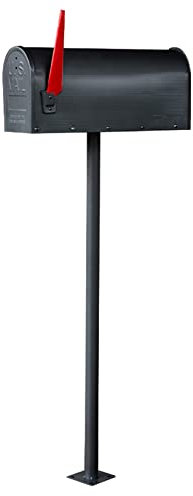 Buzones altos de estilo americano para exteriores, soporte de suelo, resistente a la intemperie, caja de almacenamiento de cartas, buzón para casa adosada/jardín