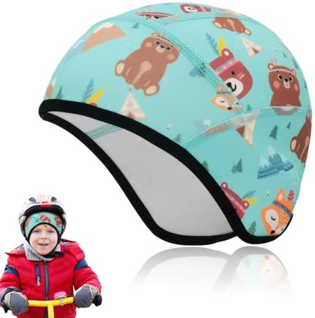 Helmmütze Kinder 1 Stück,Fahrradmütze Unter Helm Kinder,Fahrradmütze,Mütze Unter Fahrradhelm,Unterziehmütze Fahrradhelm,Geeignet für Outdoor-Wintersport und Radfahren