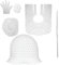 HSLPSM Gorro de mechas de silicona, tapa de mechas con aguja y agujeros, reutilizable, juego de mechas suave, fácil de limpiar con aguja para mujeres y niñas