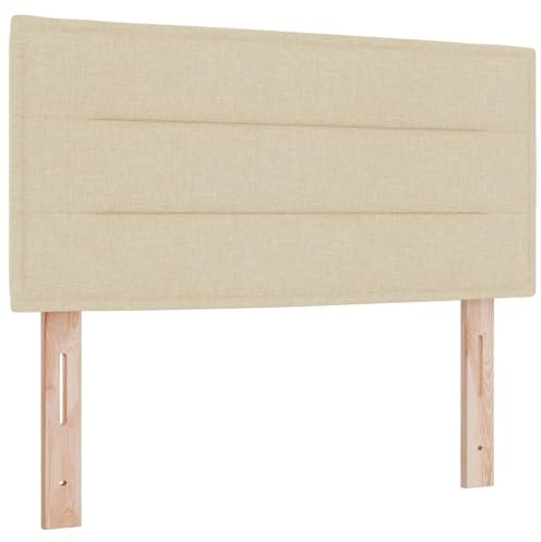 vidaXL Kopfteil Linien-Design Creme 80 cm Stoff