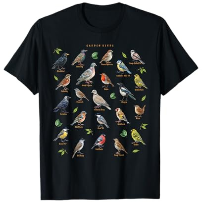 UK Garden Birds, British Garden Birds T-Shirt