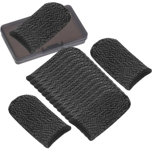 NUOBESTY 1 Ensemble Jeu Antidérapant pour Doigts Manchons de Protection Souples pour Gaming Mobile de Boîte de Rangement Confort Optimal Meilleure de Jeu