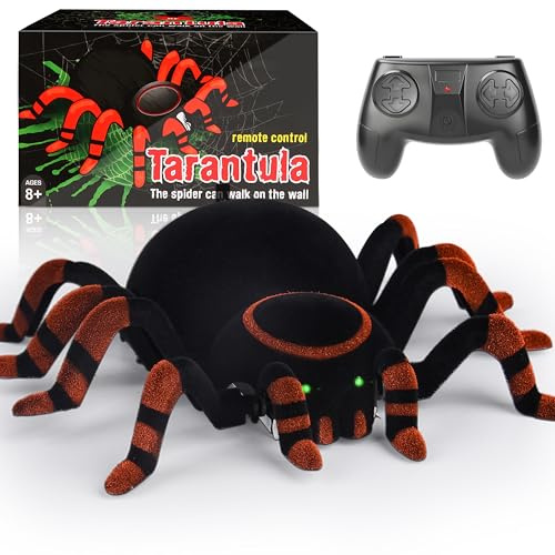 MOMOSTAR 2.4GHZ Araignée Télécommandée Jouet Enfant 6-12 Ans Garcon Fille, Escalader des Murs Et Ramper sur Le Sol Anniversaire Cadeau Enfant 6-12 Ans Garcon Fille Jeux