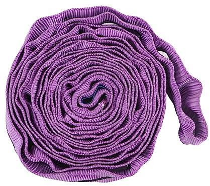 1T Lifting Sling Hoist Webbing, Polyester Rigging Strap for Crane, Purple Transportation Sling with Length, Heavy Duty Web Sling for Ship Machinery Port Construction