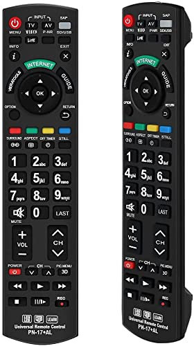 Télécommande de Remplacement Universelle Alkia pour TV Panasonic TV/Viera Link/Learning / 3D / LCD/LED/HDTV, Fonctionne avec Tous Les téléviseurs Panasonic (LED, LCD, Plasma)