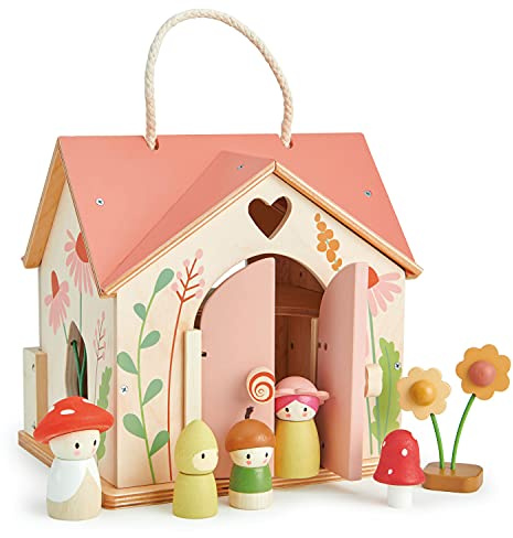 Tender Leaf Toys Rosewood - Casa delle bambole con accessori per mobili e bambole - Gioco fantasioso per bambini con tema fata del legno