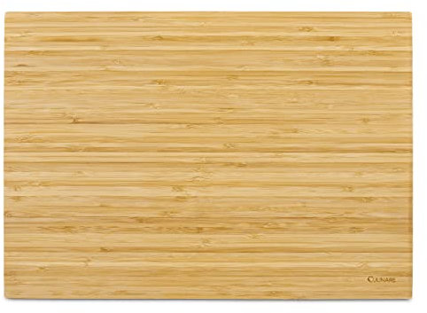 Culinare Naturals C70026 Wooden Chopping Board, Sustainable Bamboo, 370 mm x 260 mm, Large Kitchen Food Chopping Wood Block, Includes 1 x Cutting Board, Not Dishwasher Safe