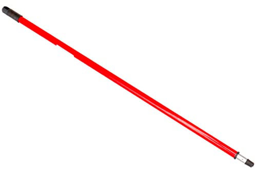 ACAN Palo, mango telescópico de metal. Extensible 2 metros con rosca. Limpieza profesional de zonas de difícil alcance (2 M - Rojo)