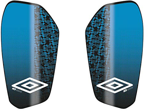 Umbro Junior Neo Minimus Schienbeinschoner mit rmel, Schwarz/Wei /Blau, S