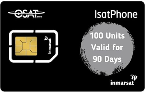 OSAT Inmarsat Carte SIM prépayée IsatPhone avec 100 unités (77 minutes) valable pendant 90 jours