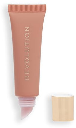 Makeup Revolution, Juicy Peptide Lip Balm, Hydrating Lip Balm with Sheer Colour, Infused with Vitamin E & Peptides, Nude Peach, 8ml