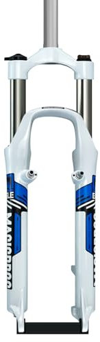 Wkantlaes 26 Inch Mountain Bikes Suspension Fork, 1 1/8 Straight Tube Mountain Bicycles Front Forks 100Mm Travel Mechanical Fork Manual Lockout QR 9Mm Disc/V Brake,Blue,26