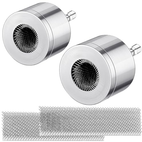 VasedGins Lot de 2 nettoyeurs de tuyaux en cuivre, nettoyeur de tuyaux en cuivre pour perceuse, 15/22 mm avec brosse remplaçable pour nettoyer les tuyaux en cuivre bronze et laiton