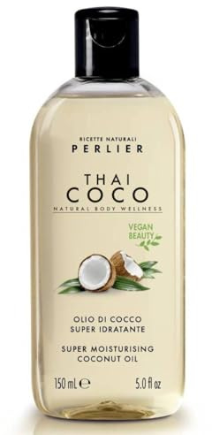 Perlier, Olio Corpo Super Idratante Thai Coco, Nutre in Profondità e Dona Vitalità alla Pelle con Purissimo Olio di Cocco, Ideale per Pelli Secche e Spente, 150 ml