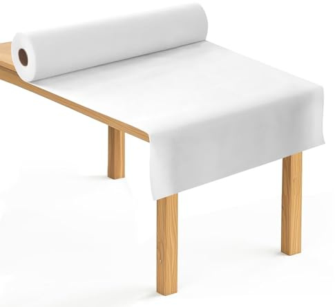 Tischdeckenrolle 1,18x25m, Weiß, Einweg Stoffähnlich, Tischdecke, Party & Deko, Vlies Meterware, Papiertischdecke Rolle, Flexibel Zuschneidbar, Platzsparend Für Bankettfeiern Eventdekoration