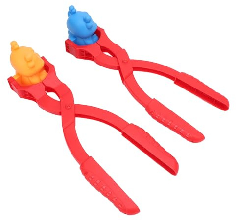Ycauty Ensemble D'outils de Fabrication de Boules de Neige pour Enfants, Amusant en Hiver, avec 2 Pinces à Boules de Neige en Forme de Cerf, en Plastique, Facile à Utiliser