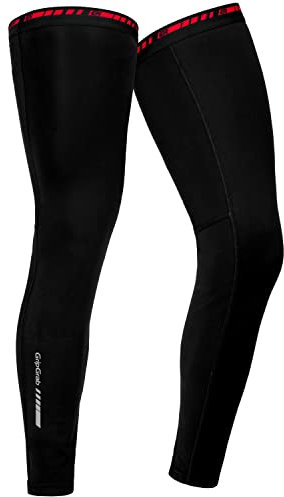 GripGrab AquaRepel Wasserabweisende Thermo Winter Fahrrad Beinlinge Rutschfeste Radsport Beinwärmer Rennrad Gravel MTB, Black, S