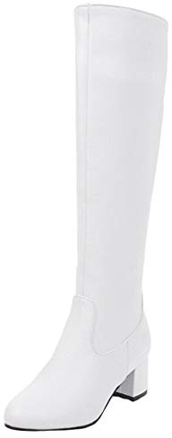 CUTEHEELS Women Chunky Heel Knee-High Knight Boots