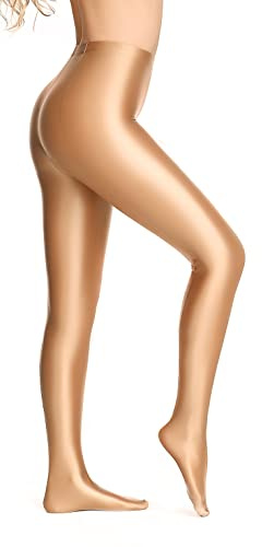 SOFSOT 200D Opaque Brillant Collants, Plat Pilates Yoga Pantalons Taille Haute Leggings pour Femmes.