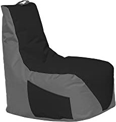 Momiralland Classic Sitzsack XXL Sitzkissen BodenKissen In- & Outdoor geeignet Gaming Sitzsack für Erwachsene und Kinder… (Anthrazit - Schwarz, XXL - Durchmesser 78 cm - Ohne Hocker)