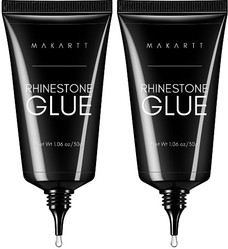 Makartt Rhinestone Glue 3D Nail Gel Sculpting Gel, 30g*2 Super Adhesive Nail Charms Nail Gems Nail Art for Rhinestones Crystal Stones Jewels Diamonds