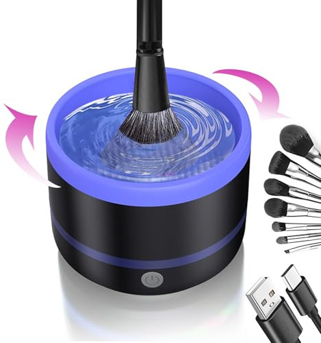 RoseFlower Nettoyeur Pinceau Maquillage Machine électrique, Automatique lave pinceaux maquillage, Rotative Machine de nettoyage multifonctionnelle - Nettoyage Efficace