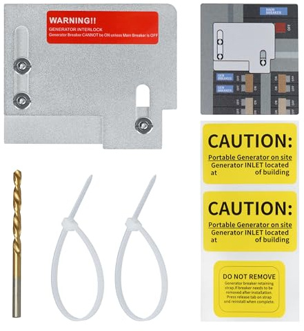 Generator Horizontal Electrical Interlock Kit Compatible with Horizontal Main Cutler Hammer CH Series TAN Breaker 150 or 200 amp Panels,Fit for Safe Usage of Portable Power During Outage(1set)