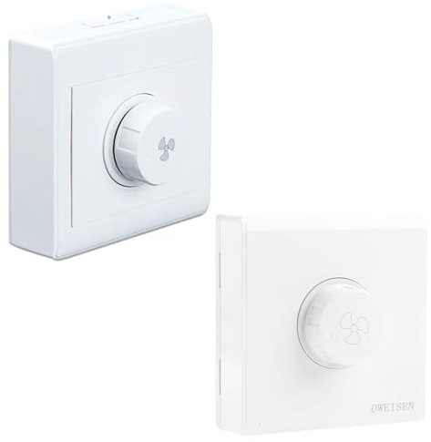 Interrupteur de vitesse réglable pour ventilateur de plafond - Interrupteur mural - Interrupteur variateur électronique - Rotation mécanique - Interrupteur marche/arrêt