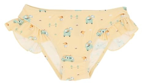 Monnëka Bas de Bikini pour Enfant Fille | Maillot de Bain en Néoprène Thermique à Protection Solaire Anti-UV UPF 50+ | Culotte de Bain Idéal pour Plage et Piscine | Surf Van 5 à 6 Ans