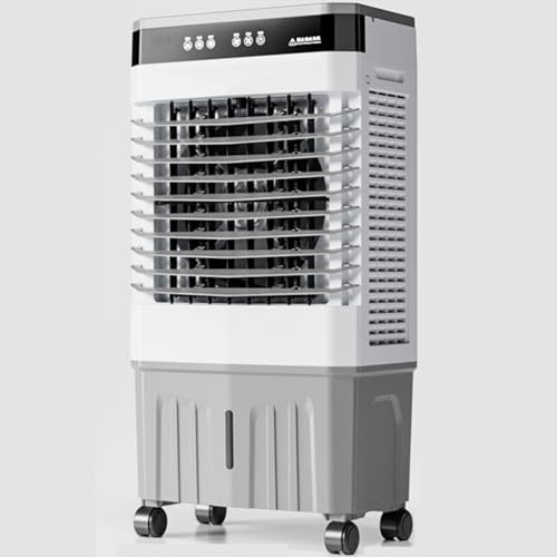 Luftkonditioneringsenhet bärbar luftkonditionering kylfläkt med 3 hastigheter 12 timmars timer bärbar luftkonditionering med 120° svängande stor vattentank luftkylare för rum upp till 120-150㎡