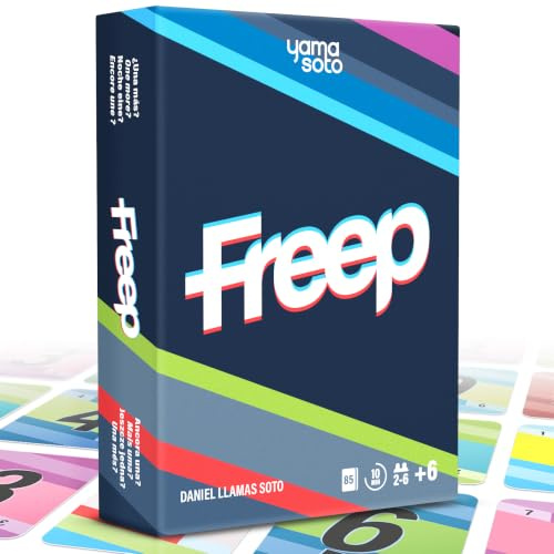 FREEP | Kortspel | Ta en Risk eller Stanna | 2–6 Spelare | Från 6 År | Snabbt och Lättspelat Sällskapsspel | 10-Minutersspel | Strategi och Minne Är Dina Bästa Allierade