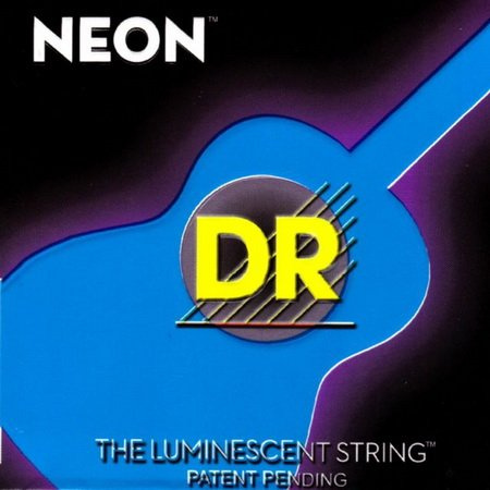 Dr HiDef HiDef Blue Neon Acoustic 010/014/022, 030, 038, 048 Strings for Western Guitar/FLUORESCENT (Glow in the Dark)