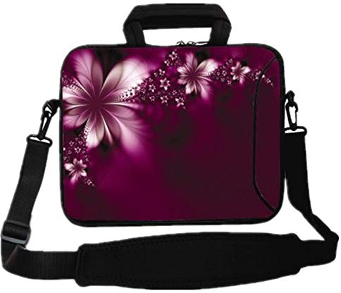 RICHEN 10 inches Messenger Bag Carrying Case Sleeve with Handle Accessory Pocket Fits 7 to 10-Inch Laptops/Notebook/ebooks/Kids tablet/Pad (7-10.2 inch, Flowers)