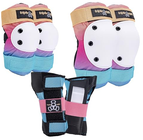 Triple Eight Saver Series 3-Pack Pad Set– Ideal for Skateboarding, In-line Skating, Roller Skating, and Biking
