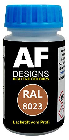 Alex Flittner Designs Pennarello vernice RAL 8023 marrone arancione opaco 50 ml ad asciugatura rapida acrilico