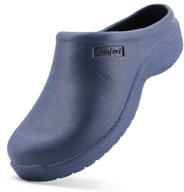 JOMIX Zoccoli Sanitari Uomo Ciabatte Sanitarie Uomo Gomma Calzature Infermieri Ortopediche Ospedale Cucina Giardino SU4099 (Blu, 41)