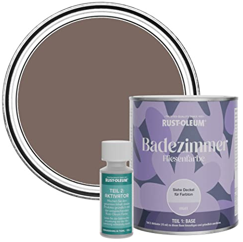 Rust-Oleum Brown Water-Resistant Bathroom Tile Paint in Matt Finish - River’s Edge 750ml